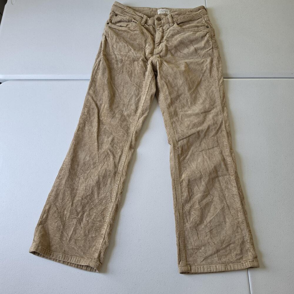 Pilcro Pants Womens 29 Beige Corduroy Straight Leg Stretch Casual Khakis